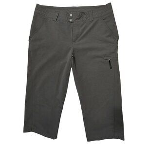 Columbia Women Capri Pants 12 Omni-Shade Gray Vented Hiking Athletic Convertible